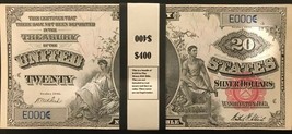 $400 In Play/Prop Money $20 Bills Daniel Manning 1891 Silver Certificate 20 Pcs - £10.97 GBP