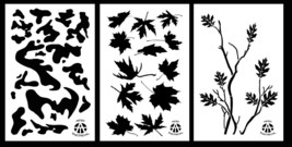 3Pack! Spray Paint Camouflage Stencils 14&quot;  Oak Branch - Leafy Maple - Army Camo - £11.21 GBP