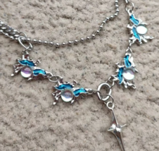 Blue ocean necklace,creative design design,light luxury necklace,collarbone  - £22.38 GBP