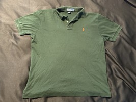 Polo by Ralph Lauren Orange Pony Green Short Sleeve Polo Shirt Size L Cl... - $418.50 MXN