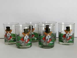 Gant Gaither 6 Signed Hand Painted Zoophisticates Whimsical Drinking Gla... - £117.64 GBP