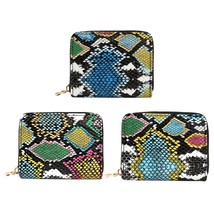 1pc Fashion Serpentine Women Mini Wallet Multi-slots Money Purse Bag PU Leather  - £12.86 GBP