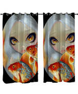 Jeweled Fish Silver and Gold Mermaid Art Curtain - $1,060.31 MXN+