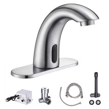 Bathroom Touchless Faucet For Bathroom Sink Basin Brushed Aqt0007 - £113.17 GBP