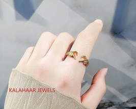 Romantic Heart Shape Ring for Women, Heart Rings for Women Adjustable Ring - £71.78 GBP