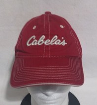 Cabela&#39;s World&#39;s Foremost Outfitters Hat Cap Red Adjustable - Pre-Owned - £11.21 GBP