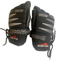 SHER-WOOD Black Ice Hockey Gloves S-4020 12&quot; / 30 CM Sher-Pro 4020 - £29.52 GBP