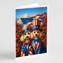 All American Poodle Greeting Cards Pack of 8 - Blank Interiors - £16.81 GBP