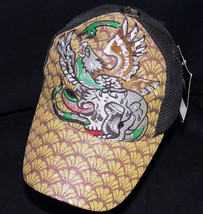 Angel Los Angeles Skull Eagle Snake Gold  Rhinestone Tattoo Snapback Tru... - $29.99