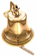 10&quot; Brass Bell Wall Door Hanging Bell Big Size Home Office Wall Decoration Gift - £145.52 GBP