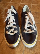 Polo Ralph Lauren Cantor Low Canvas Shoe Men's Size 13 D Blue Used - $28.98