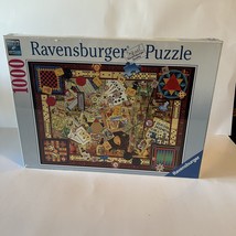 Ravensburger 1000 Piece Puzzle ~ VINTAGE GAMES ~ 19 406 3 ~ Premium Puzzle ~ EUC - $35.53