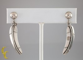 Argent Sterling Plume Pendantes à Clipser Boucles D&#39;Oreilles - $138.51
