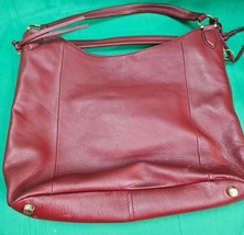 G.I.L.I. Heritage Leather Tote Bag Or Purse A295504 Oxblood Red Shoulder Strap - £106.25 GBP