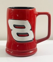 Dale Earnhardt Jr #8 Coffee Mug Name Nascar Racing Red Black White 12oz - £7.02 GBP