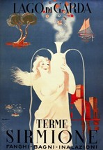 Vintage Poster.Home Wall.Italy Lago Di Garda.Room Art Decor.1307 - £14.03 GBP+