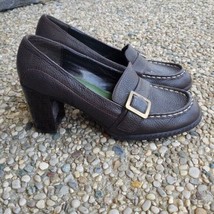 Tommy Girl Brown Chunky Heel Leather Upper Pumps - Size 6 - $22.99