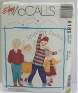 McCalls Sewing Pattern 6180 Childs Cardigan Top Pants Shorts Size 3 4 - £6.91 GBP