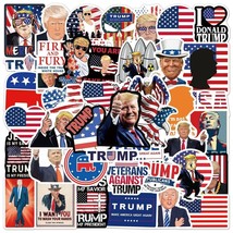 50 Pcs Donald Trump 2024 President Campaign Stickers Car Bumper/Republican Party - £6.52 GBP