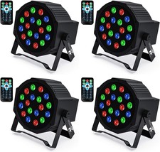 Missyee 18 Rgb Led Dj Stage Uplight -Dmx Control Sound Activated With, 4 Pack - $121.99