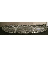 LEAD CRYSTAL OVAL RELISH TRAY DISH  CENTERPIECE - $304.85 MXN