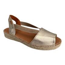 Toni Pons Leather Slingback Espadrille Etna Platinum US 11/EU42 $135 - $64.12