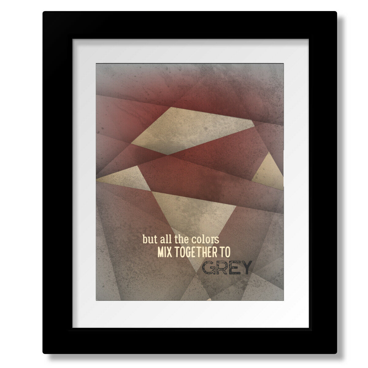 Grey Street Song - Rock Music Lyric Inspired Wall Art - Print, Canvas or... - $19.00+