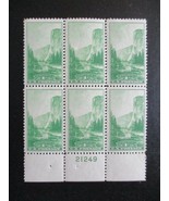 1934 1 CENT YOSEMITE NATIONAL PARK PLATE BLOCK OF 6 - £3.89 GBP