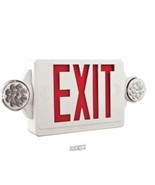 Lithonia Lighting-LHQM Series 120/277-Volt Integrated LED White Red Exit - $110.65 CAD
