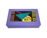 VINTAGE EMPIRE PLASTIC PURPLE SCHOOL BOX  PENCIL / SUPPLIES STORAGE BOX - $23.75