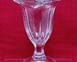 Ice Cream Parlor Sundae Glasses Clear Footed Parfait Vintage 6&quot; High Hex... - £7.77 GBP