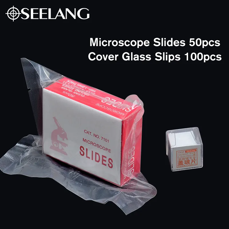 Biological Microscope Slides 50pcs +100pcs Cover Gl Slips for Preparation of Spe - £169.32 GBP