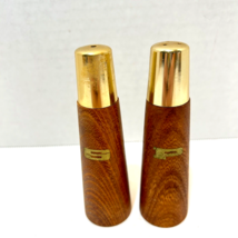 Vintage MCM Wooden Salt and Pepper Shakers With Stoppers Made in Japan L... - £13.23 GBP