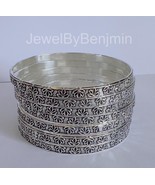 Beautiful Bangel, Sterling Silver Bangel, Designer Bangle, Daisy Flower ... - €51,19 EUR