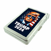 Donald Trump 2024 President L3 Cigarette Case with Built in Lighter Metal Wallet - £15.65 GBP