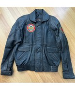 Large Bomber Biker Cafe Racer Vintage Motorcycle Genuine Lamb Leather Ja... - $1,129.00 MXN