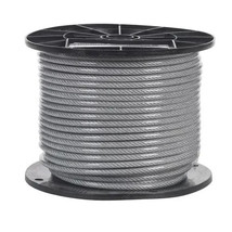Aircraft Cable 3/16&quot; x 250&#39; ft 840-lb WLL. Steel Vinyl-Coated - Campbell... - $1,461.11 MXN