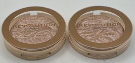 2 pack Revolution Reloaded Powder Highlighter Makeup Pigment Dare To Div... - $18.78