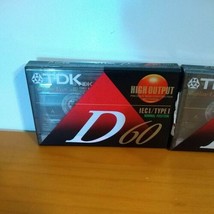 Lot Of 3 Tdk D60 High Output Blank Audio Cassette Tapes IECI/Type I- New Sealed - £8.73 GBP