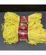 Lot of 3 Aunt Lydias Heavy Rug Yarn – Yellow 222/510, 70 Yd  75/25 Rayon... - $397.24 MXN