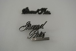 Pontiac Grand Prix Car Badge Emblem Nameplate 1973-1975 Lot of 2  - £34.35 GBP