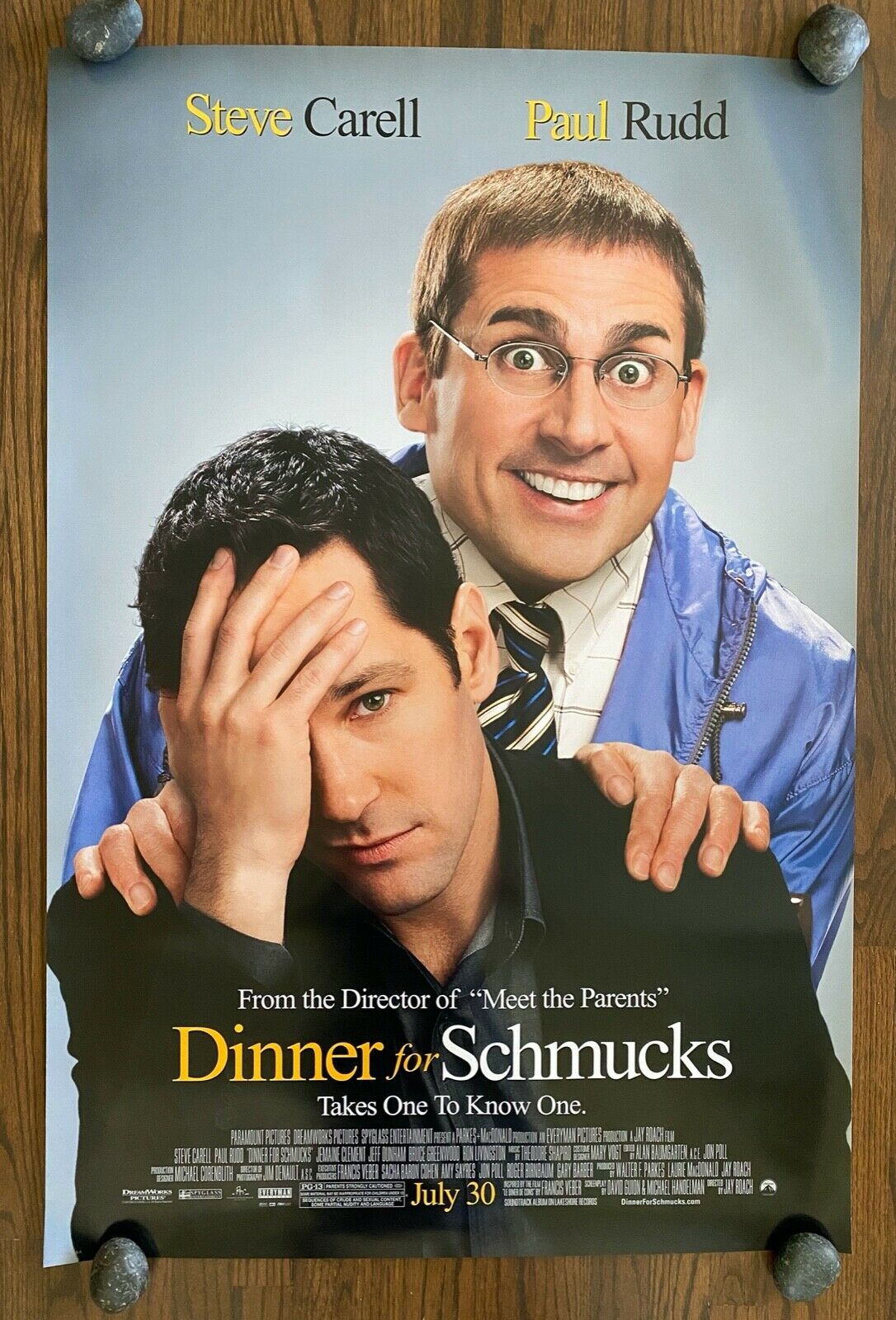 *DINNER FOR SCHMUCKS (2010) SS One-Sheet Steve Carell &amp; Paul Rudd Comedy VF - $65.00