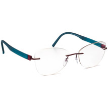 Silhouette Eyeglasses 5506 70 3040 Titan Burgundy/Blue Rimless Austria 52-17 140 - £127.86 GBP