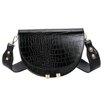 Retro Crossbody Handbags Women Semicircle Small PU Leather Shoulder Bag Solid Co - £19.10 GBP