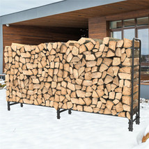 Large Thick Outdoor Firewood Racks Steel Wood Indoor Storage Log Rack Ho... - $96.99