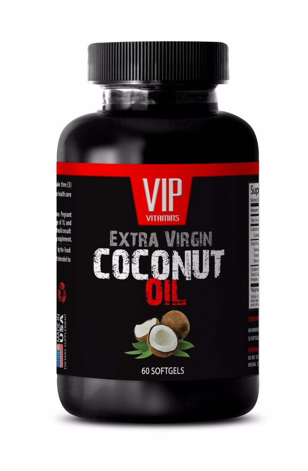 Primary image for Health and beauty - Extra Virgin COCONUT OIL 3000 MG - made in USA 1 Bottles