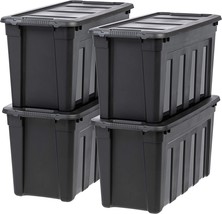 Iris Usa 31 Gallon Stackable Storage Containers With Lids And Easy-Grip, Pack - £135.07 GBP