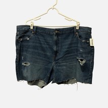 Old Navy Slouchy Straight Denim Shorts Womens Size 22 High Rise Distress... - $19.59