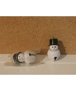 NEW LOT 2 SNOWMAN 2&quot; Jingle Bell Christmas Craft - $6.72 CAD