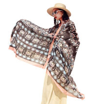 Anyyou 100% Mulberry Silk Black Long Scarf Luxury Brand Women Beach Shaw... - $89.50